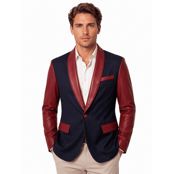 Tbfashion Blazer for Men Formal Dress Suit Jacket Wedding Party Coat