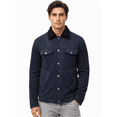 thumbnail image 1 of Tbfashion Men's Casual Jacket Navy Button Front Sherpa Collar Long Sleeve Winter Coat, 1 of 3