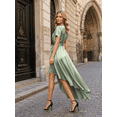 thumbnail image 1 of Tbfashion Plus Size Women V Neck Maxi Dress A Line Flowy Hem Dresses for Wedding L-5XL, 1 of 3