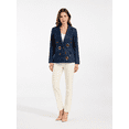 Tbfashion Womens Jacket Notch Lapel Double Row Buttons Eyelet Detail ...