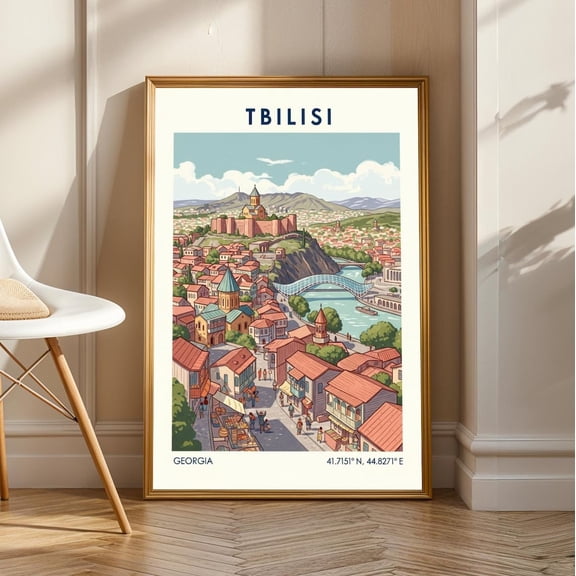Tbilisi Architecture Print - Georgia Wall Art - Us State Poster - Us Wall Art - For Traveller - Usa Travel Print - Georgia Wall Art, Unframed Canvas Size 8x12