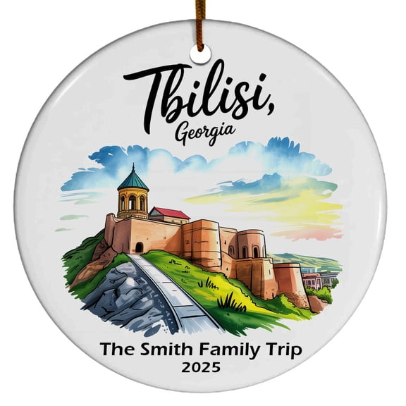 Tbilisi Georgia Christmas Ornament, Collection of City Travel Souvenirs for Family and Friends, Christmas Tree Ornament City Travel, Trips of The Year, Christmas Ornament 2025
