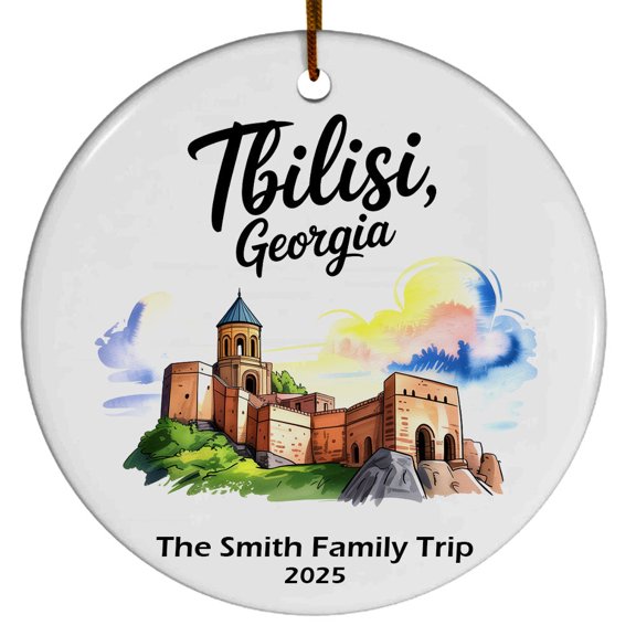 Tbilisi Georgia Christmas Ornament, Collection of City Travel Souvenirs for Family and Friends, Christmas Tree Ornament City Travel, Trips of The Year, Christmas Ornament 2025
