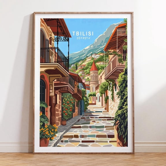 Tbilisi Georgia Minimalist Travel Home Decor Wall Art Unframed Paper Print