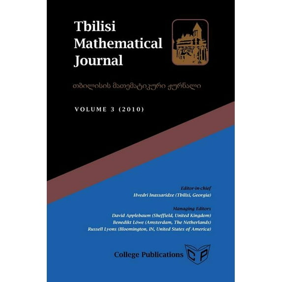 Tbilisi Mathematical Journal Volume 3 (2010) (Paperback)