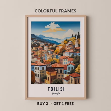 Tbilisi Travel Georgia City Cityscape Poster , Poster Print Only