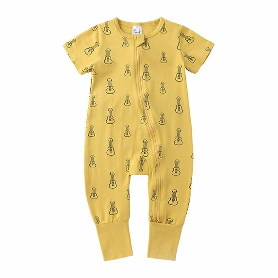 Tbopshirt Baby Boy Romper,toddler Romper,Summer Newborn toddler Baby Girls Boys Bodysuit Short Sleeve Printed Zipper one-piece Romper Jumpsuit,Baby Clothes