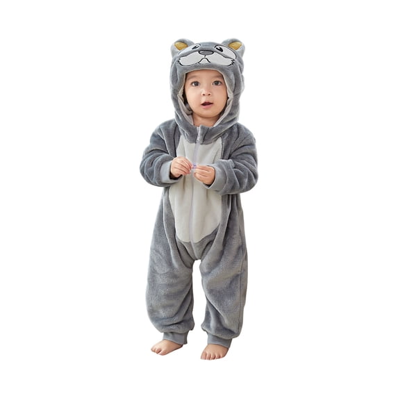 Tbopshirt Baby Girl Clothes,Baby Fleece Jumpsuit Romper,Toddler Boys Girls Cute Cosplay Romper Long Sleeve Hooded Jumpsuit,Baby Winter Clothes,Baby Girls Bodysuits,Gifts for Toddler Boys Girls