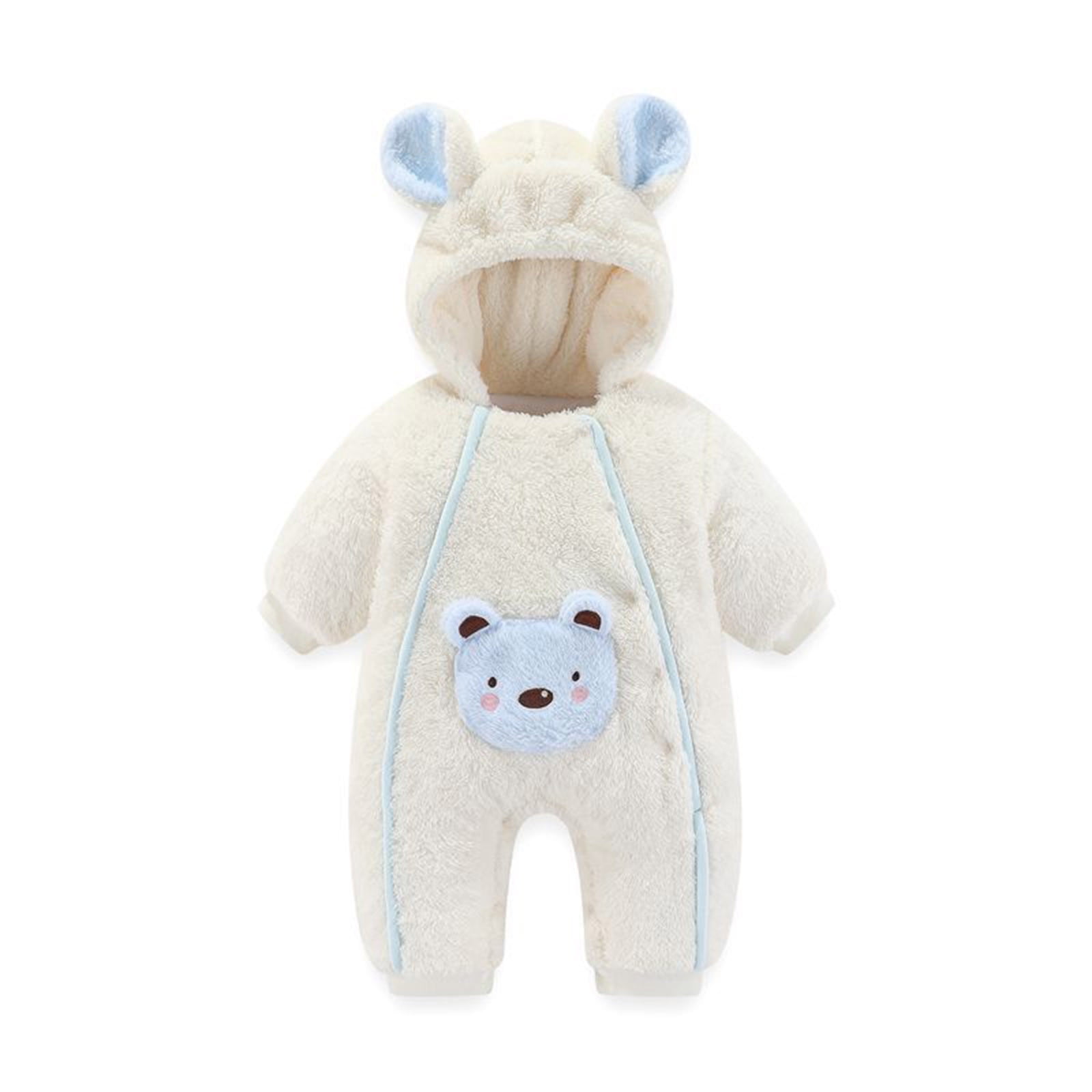 Tbopshirt Baby Girl Clothes,Baby Jumpsuit Hooded Romper,Baby Infant Long-sleeved Color-blocked Clothing Jumpsuit Clothing,Baby Winter Clothes,Baby Girls Bodysuits,Gifts for Toddler Boys Girls