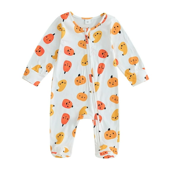 Tbopshirt Baby Girl Clothes,Baby Jumpsuit Romper,Children's Printedt With Round Neck Zipper Leg Wraps Long Sleeved Jumpsuit,Baby Winter Clothes,Baby Girls Bodysuits,Gifts for Toddler Boys Girls