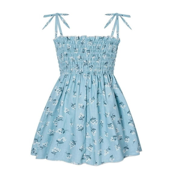 Tbopshirt Baby Girls Dresses Summer,Toddler Girl Dresses,Summer Toddler Baby Girls Sleeveless Sling Dress Graphic Print Children's Clothing