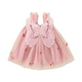 thumbnail image 1 of Tbopshirt Baby Girls Dresses Summer,Toddler Girl Dresses,Toddler Kids Kids Girls Cute Summer Mesh Solid Color Print Bow Suspenders Dress Skirt, 1 of 6