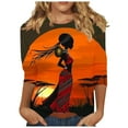 thumbnail image 1 of Tbopshirt Black History Month Shirts Women,Plus Size Tops 3/4 Sleeve,Fashion Printed Casual Round Neck Pullover Womens Graphic T Shirts,S-XXXL,Black History Gifts, 1 of 5