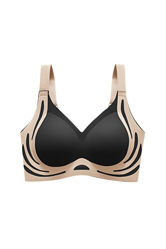 Bra for Women Adjustable Shoulder Straps Solid Color Backless Seamless Push-Up U-Shaped Beautiful Back Underwear Everyday Wireless Bras