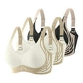 thumbnail image 1 of Tbopshirt Bras for Women,Push Up Sports Bras Padded Adjustable Shoulder Straps,3PC Fashion Seamless Contrast Sponge Underwear Soft Support Comfortable Breathable Fixed Cup Bra, 1 of 2