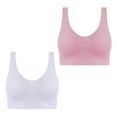 thumbnail image 1 of Tbopshirt Bras for Women Plus Size,Wirefree Padded Bra Push Up,2PC Ladies Traceless Comfortable No Steel Ring Breathable Gathering Bra Underwear,Women's T-Shirt Bras, 1 of 8