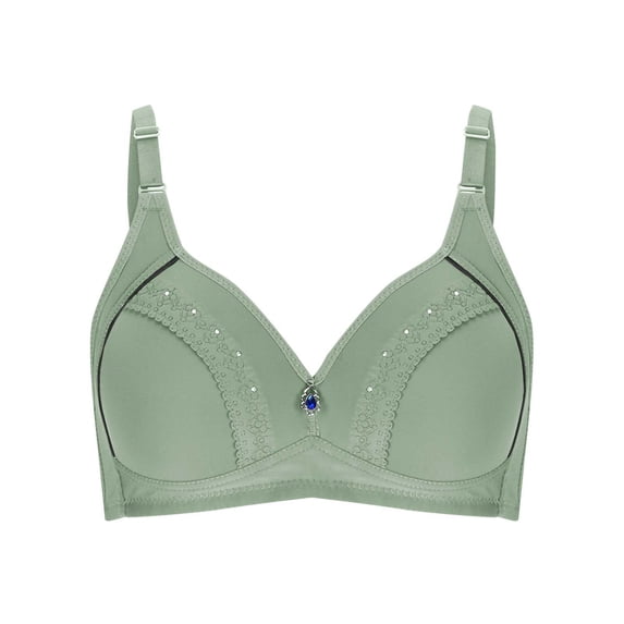 Tbopshirt Bras for Women Plus Size,Wirefree Padded Bra Push Up,Woman's Embroidered Glossy Comfortable Breathable Bra Underwear No Rims,Women's T-Shirt Bras