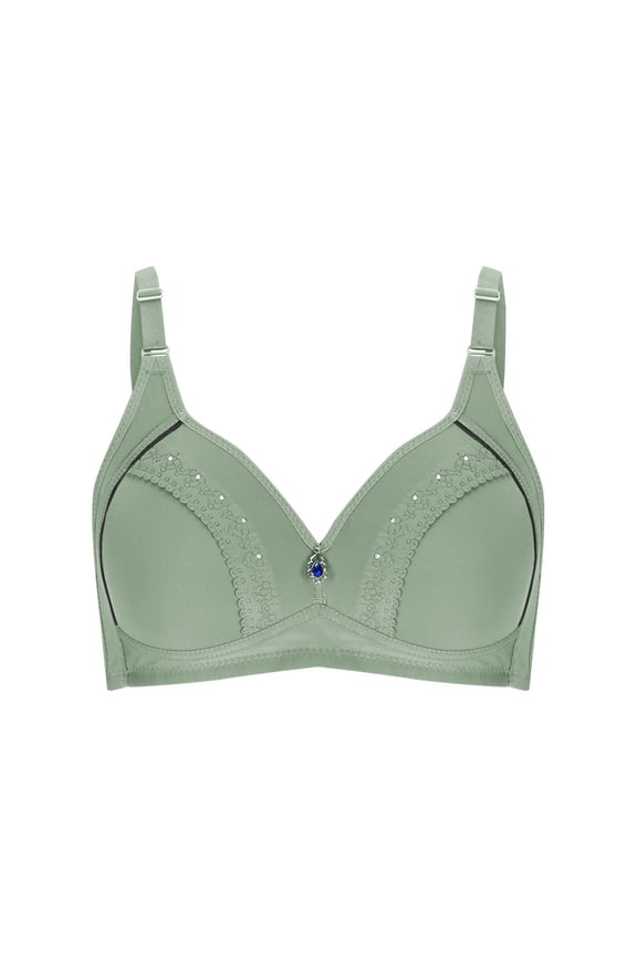 Bras for Women Plus Size,Wirefree Padded Bra Push Up,Woman's Embroidered Glossy Comfortable Breathable Bra Underwear No Rims,Women's T-Shirt Bras