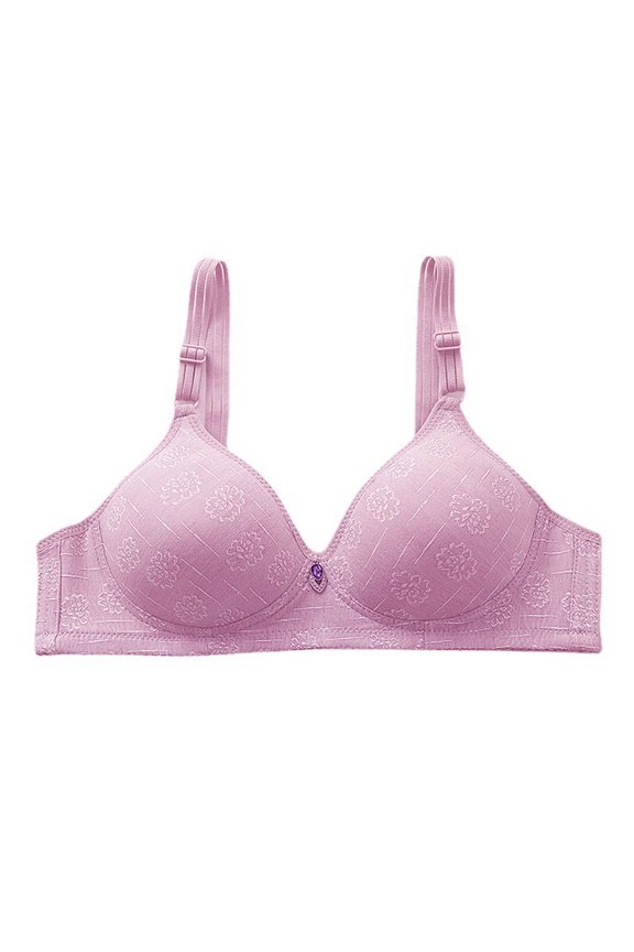 Bras for Women Plus Size,Wirefree Padded Bra Push Up,Woman's Solid Color Comfortable Hollow Out Perspective Bra Underwear No Rims,Women's T-Shirt Bras