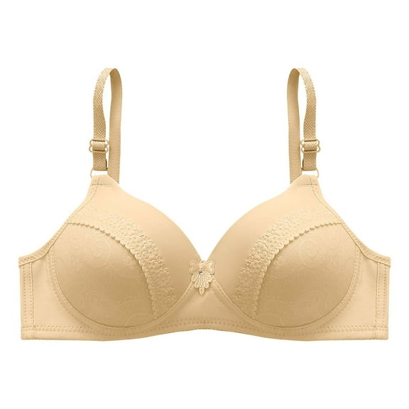 Tbopshirt Bras for Women Plus Size,Wirefree Padded Bra Push Up,Women Bra Large andThin Without Steel Ring with Side Folding andFading Full Cup Bra,Women's T-Shirt Bras