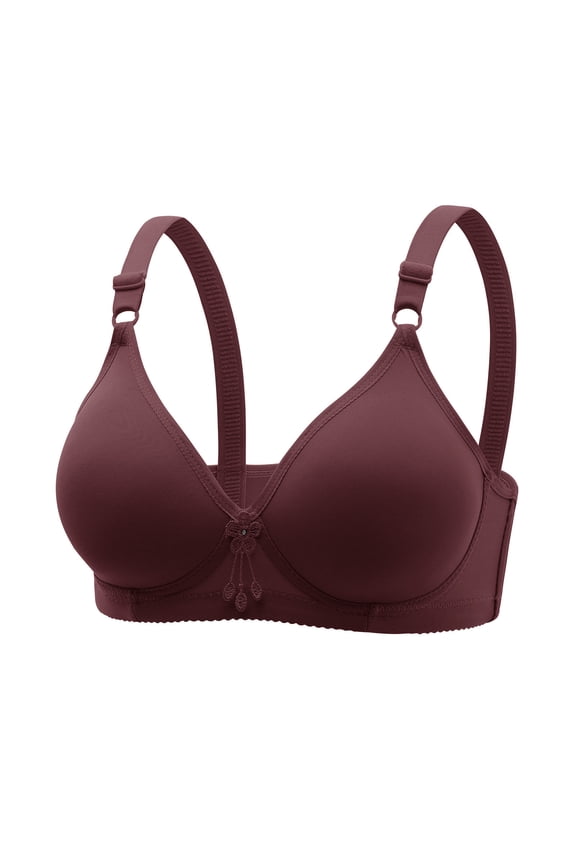 Bras for Women Plus Size,Wirefree Padded Bra Push Up,Women's Bra Soild Color Wire Free Underwear Bra Everyday Underwear,Women's T-Shirt Bras