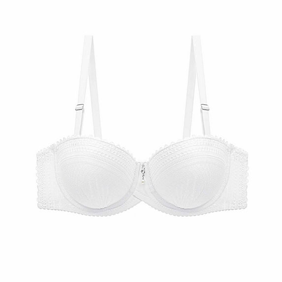 Tbopshirt Bras for Women Plus Size,Stretch Push-Up Womens Bras,Women's Lace With Color Double Breasted Push Up Bra