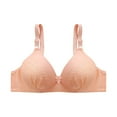 thumbnail image 1 of Tbopshirt Bras for Women Plus Size,Wirefree Padded Bra Push Up,Embroidered Glossy Comfortable Breathable Bra Underwear No Rims,Women's T-Shirt Bras, 1 of 4