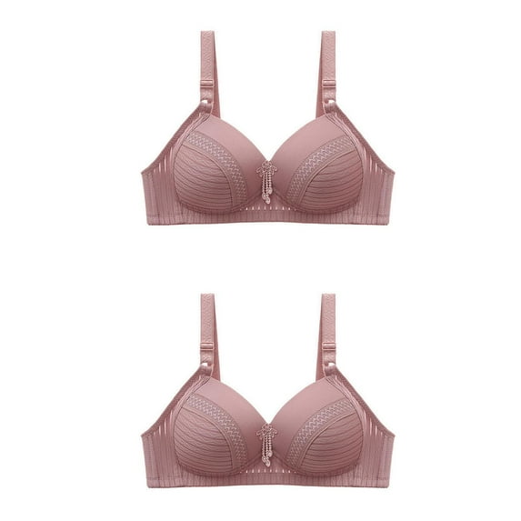 Tbopshirt Bras for Women Plus Size,Wirefree Padded Bra Push Up,Embroidered Glossy Comfortable Breathable Bra Underwear No Rims,Women's T-Shirt Bras