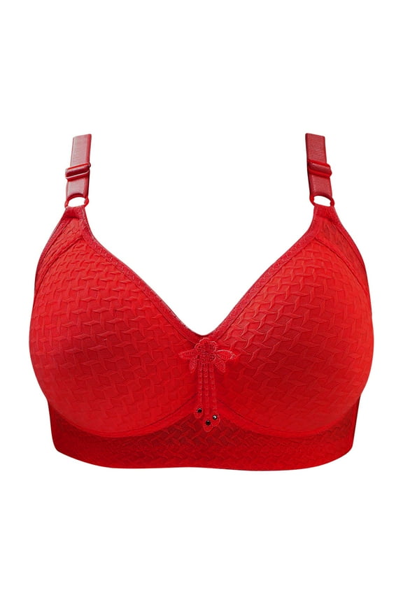 Bras for Women Plus Size,Wirefree Padded Bra Push Up,Woman's Lace Breathable Bra Underwear No Rims,Women's T-Shirt Bras