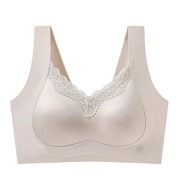 Tbopshirt Bras for Women Push Up Bra Fashion Lace Floral Print V neck Fine Shoulder Strap Two color Patching Underwear Everyday Bras