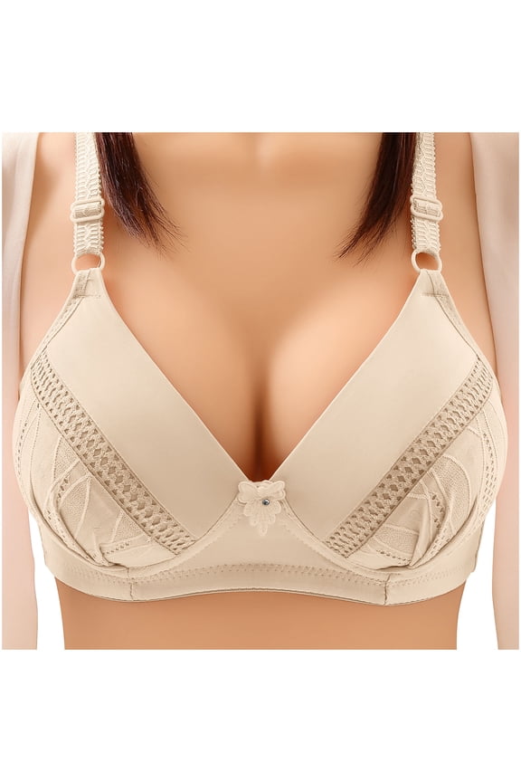 Bras for Women Solid Color Comfortable Hollow Out Perspective Bra Underwear No Rims