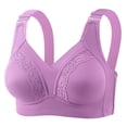 thumbnail image 1 of Tbopshirt Bras for Women Solid Color Lace Panel Push Up Wireless Breathable Everyday Bra, 1 of 5
