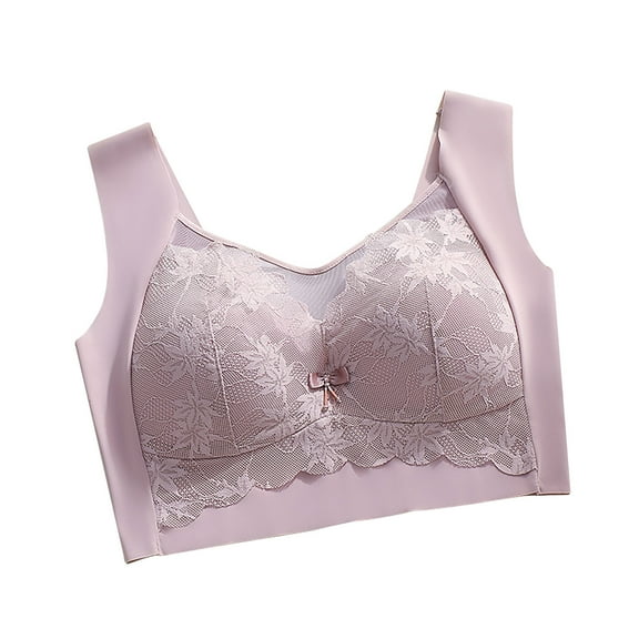 Tbopshirt Bras for Women,Women Fashion Sports Lace Bra Wire Free Underwear One-Piece Bra Everyday Underwear