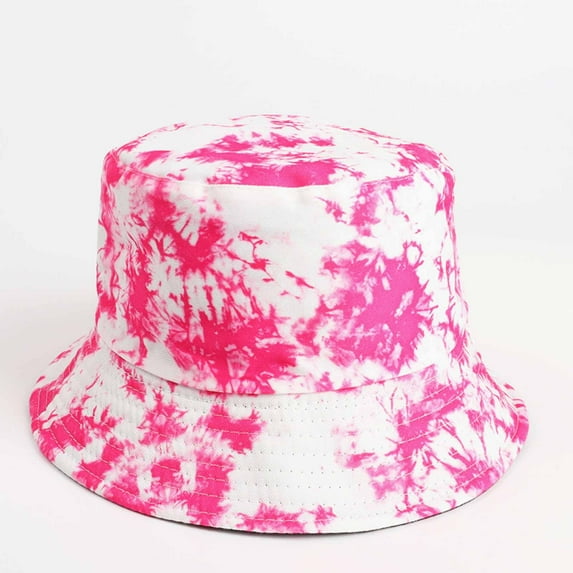 Tbopshirt Bucket Hat for Women Summer Adult Male and Female Fisherman Hats Color Painted Tie Dyed Double Sided Fisherman Hats Wear Outdoor Sunscreen Sun Hats on Both Sides