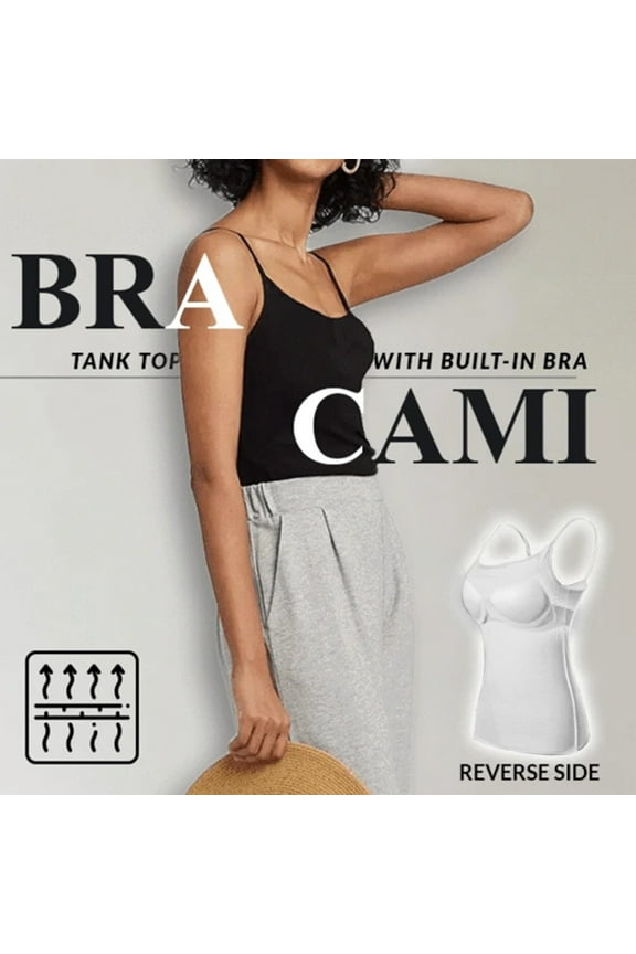 Camisoles for Women Plus Clearance,Camisole with Built in Bra Slim Fit Tank Tops,Adjustable Spaghetti Strap Cami Tanks Basic Padded Layering Yoga Top