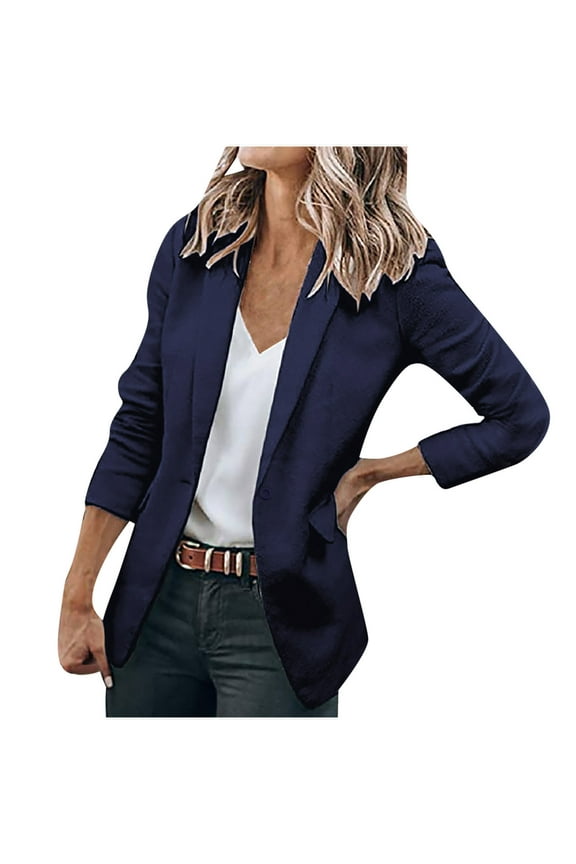 Cardigan for Women Casual Lightweight Blazer Open Front Lapel Long Sleeve Jacket Work Office Blazer For Daily/Work Girls Zip Up Jacket