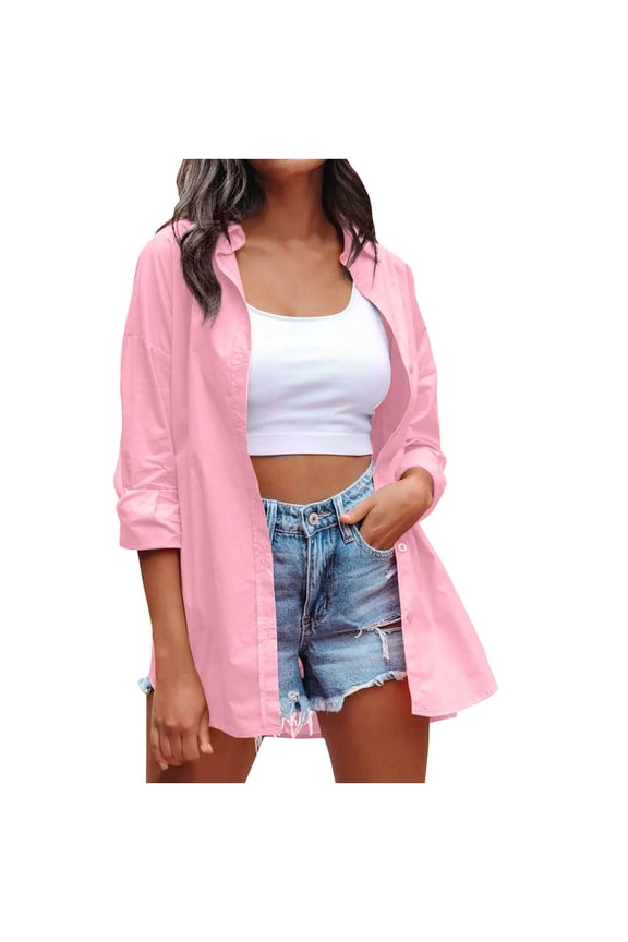 Cardigan for Women,Fashion Women Long Sleeve Cardigan Solid Color Casual Cardigan Blouse Tops Girls Zip Up Jacket