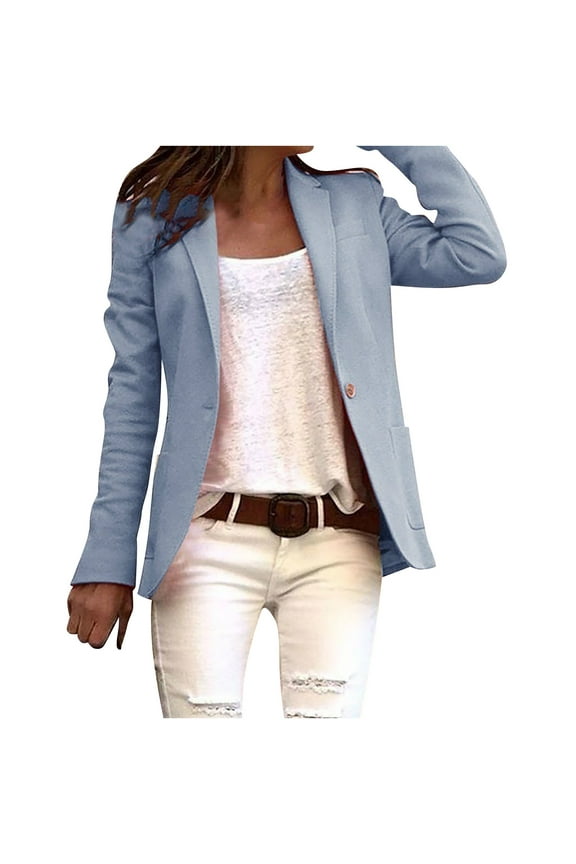 Cardigan for Women,Clearance Women Casual Fashion Solid Color Long Sleeve Slim Jacket Suit Girls Zip Up Jacket