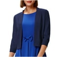 thumbnail image 1 of Tbopshirt Cardigan for Women,Clearance Women's Casual Solid Blouse Soft Loose Cardigan Knitted Sweater Cropped Tops Girls Zip Up Jacket, 1 of 6