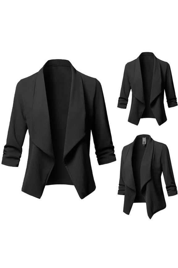 Cardigan for Womens Fashion Casual Solid Open Cardigan Long Sleeve Jacket Coat Girls Zip Up Jacket