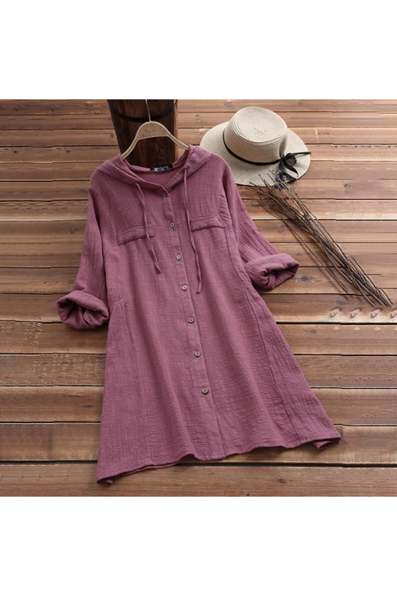 Cardigan for Women,Fashion Women Casual Solid Hooded Plush Warm Jackets Zipper Cardigan Tops Coat Girls Zip Up Jacket