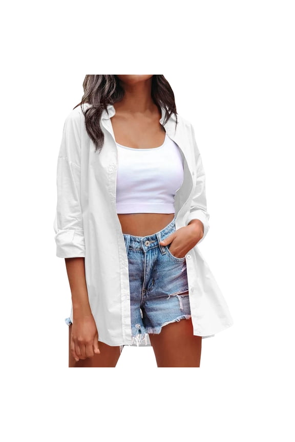 Cardigan for Women,Fashion Women Long Sleeve Cardigan Solid Color Casual Cardigan Blouse Tops Girls Zip Up Jacket