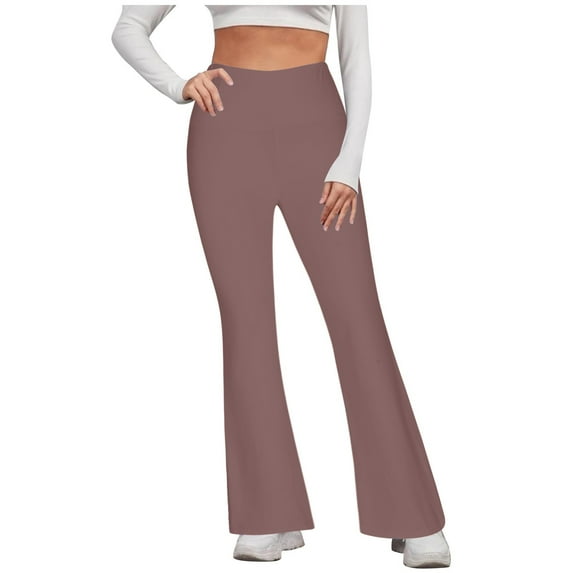 Tbopshirt Flare Yoga Pants for Women,Flare Leggings with Tummy Control,Solid Color High-Waisted Wide Leg Tight Fitting Hip Shaping Flared Pants,S-XXL