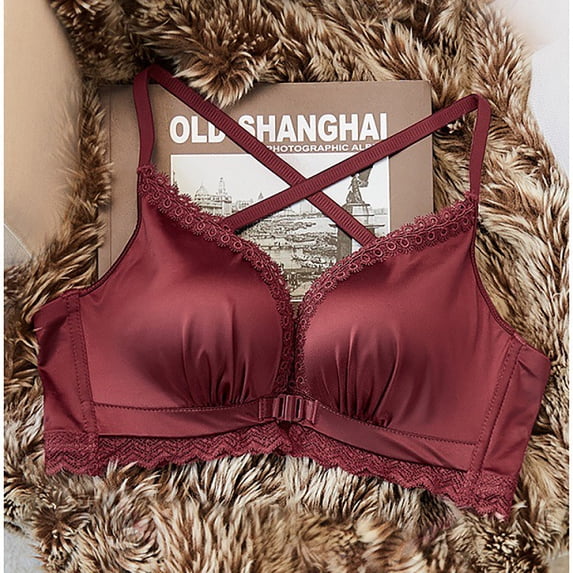 Tbopshirt Front Closure Bras for Women,Women Bras Strapless Underwear With No Fading Sexy Strapless Bra Summer Thin
