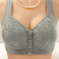 thumbnail image 1 of Tbopshirt Front Closure Wireless Bra Plus Size,Bras for Women,Fashion Non Magnetic and Non Steel Ring Gathered Bra with Thin Cup and Adjustable Lace Bra Underwear Push Up Bras, 1 of 8
