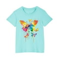 thumbnail image 1 of Tbopshirt Girls Clothes,Kids Fashion Casual Gifts for Girls,Toddler Kids Boys Girls Cotton T-shirt Cute Round Neck Print Tee Short Sleeve Top 3-10 Years, 1 of 5