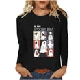 thumbnail image 1 of Tbopshirt Halloween Tops for Women,Halloween Sweatshirts for Women Plus Size,Printing Classic Long Sleeve T-shirt Round Neck Tops/Shirt,T-Shirts Womens Graphic Pullover, 1 of 4