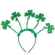 Tbopshirt Headbands,Women's New Trend Irish St. Patrick's Day Dazzling Sequins Green Bow Headband,Gifts for Women,St Patricks Day Decorations Accessories