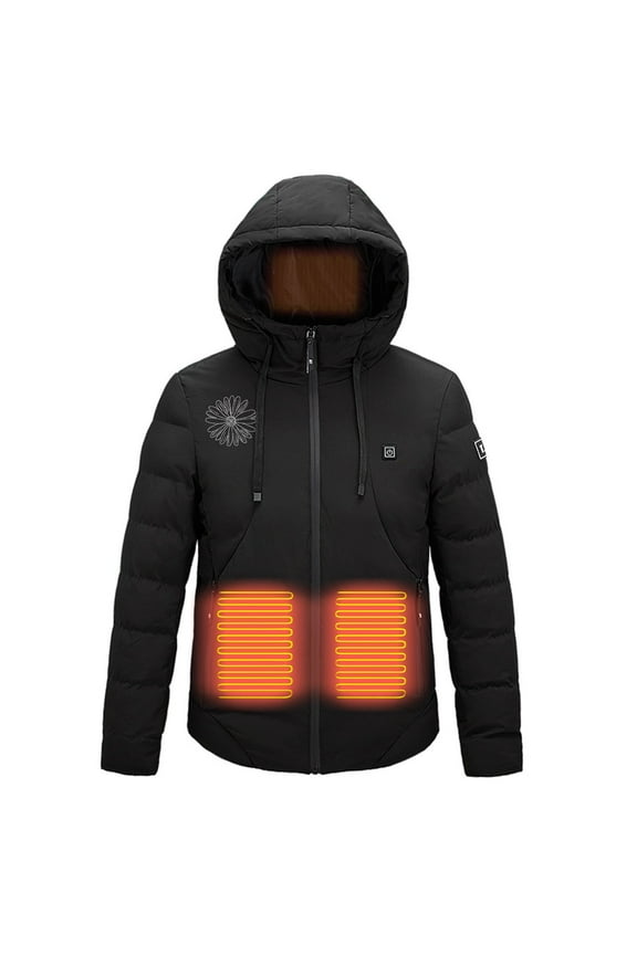 Heated Jacket,Winter Coats for Women,USB Intelligent Constant Temperature Heated Windproof Plus Size Coat for Men and Women Winter 4 Heated Jacket Coat