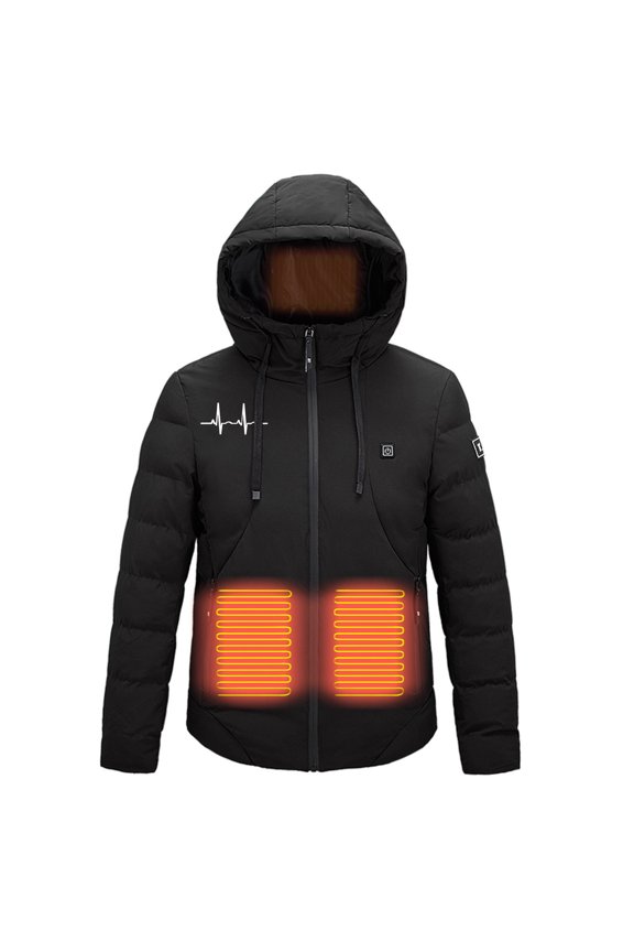 Heated Jacket,Winter Coats for Women,USB Intelligent Constant Temperature Heated Windproof Plus Size Coat for Men and Women Winter 4 Heated Jacket Coat